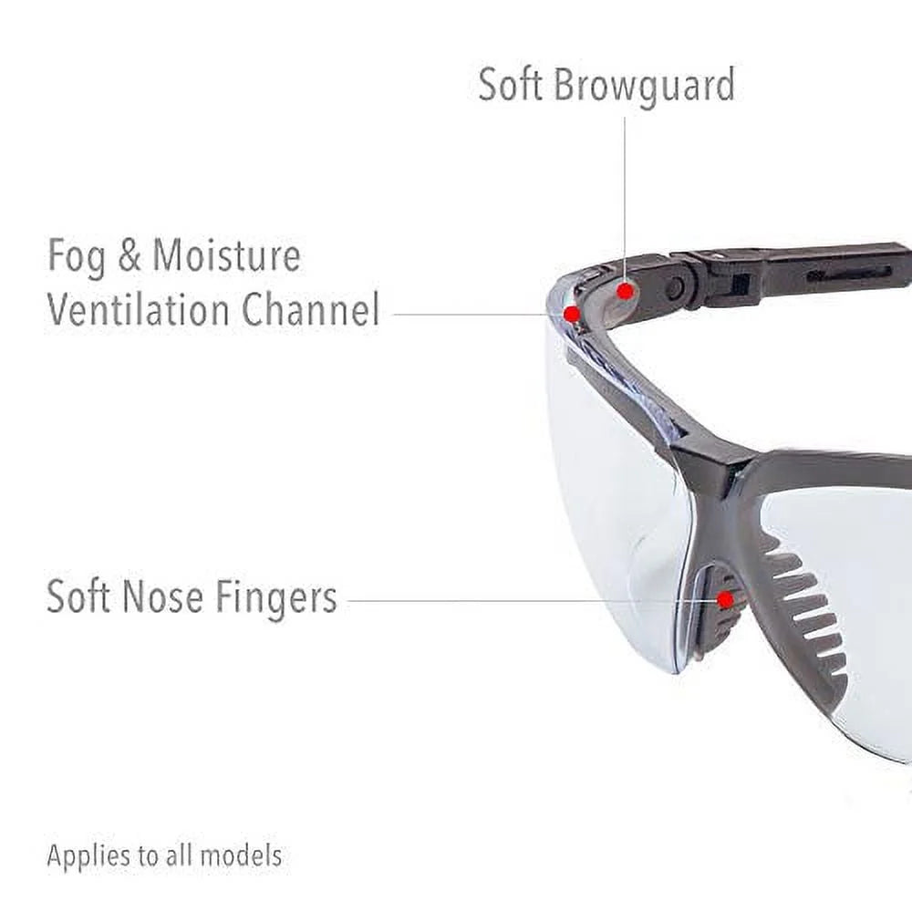 763-S3213X Black Gray By 50 Percent Lenses- Eyewear- Frame Honeywell Uvex Polycarbonate Genesis