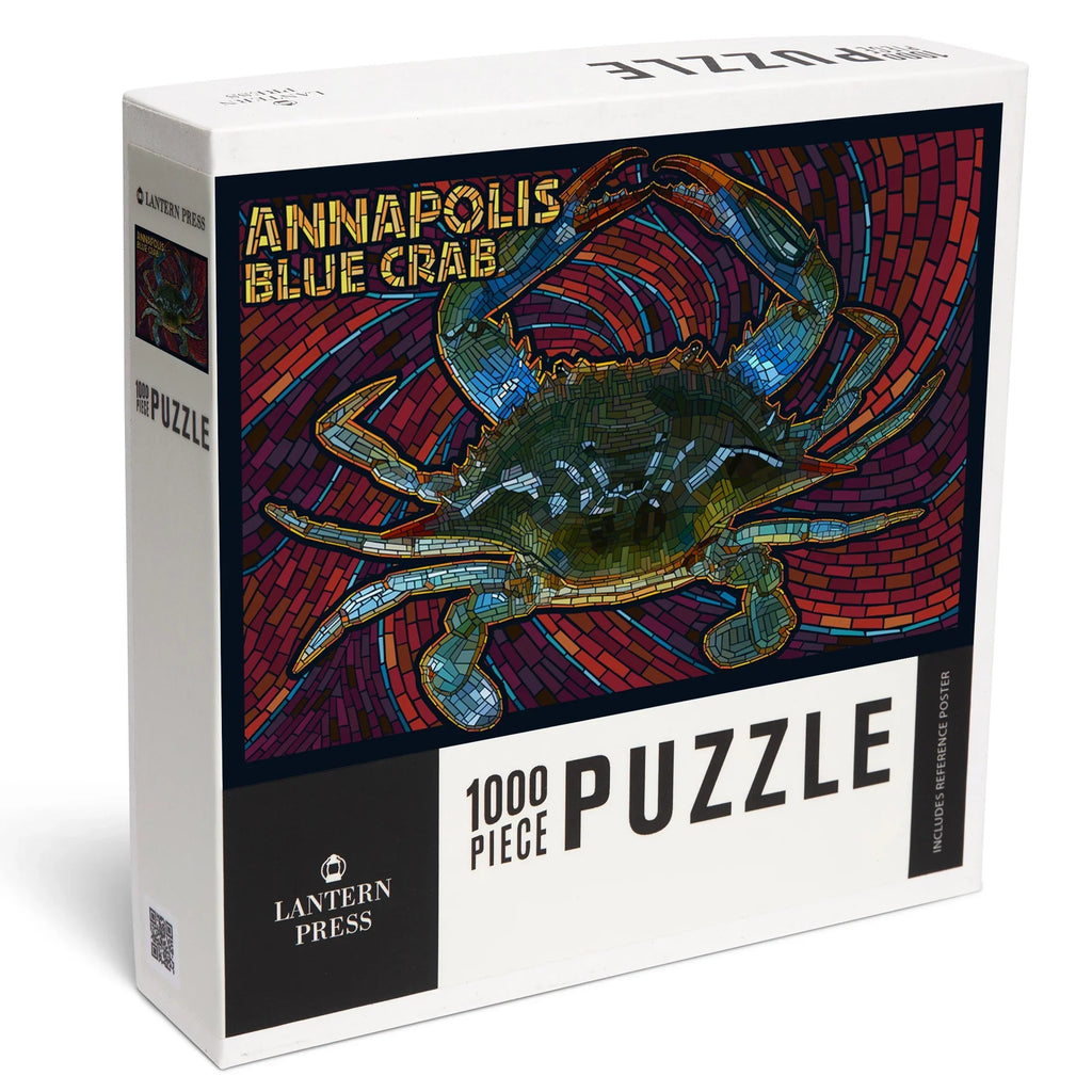 Jigsaw Puzzle, Lantern 1000 Annapolis, Blue Press Mosaic Crab Piece Maryland,