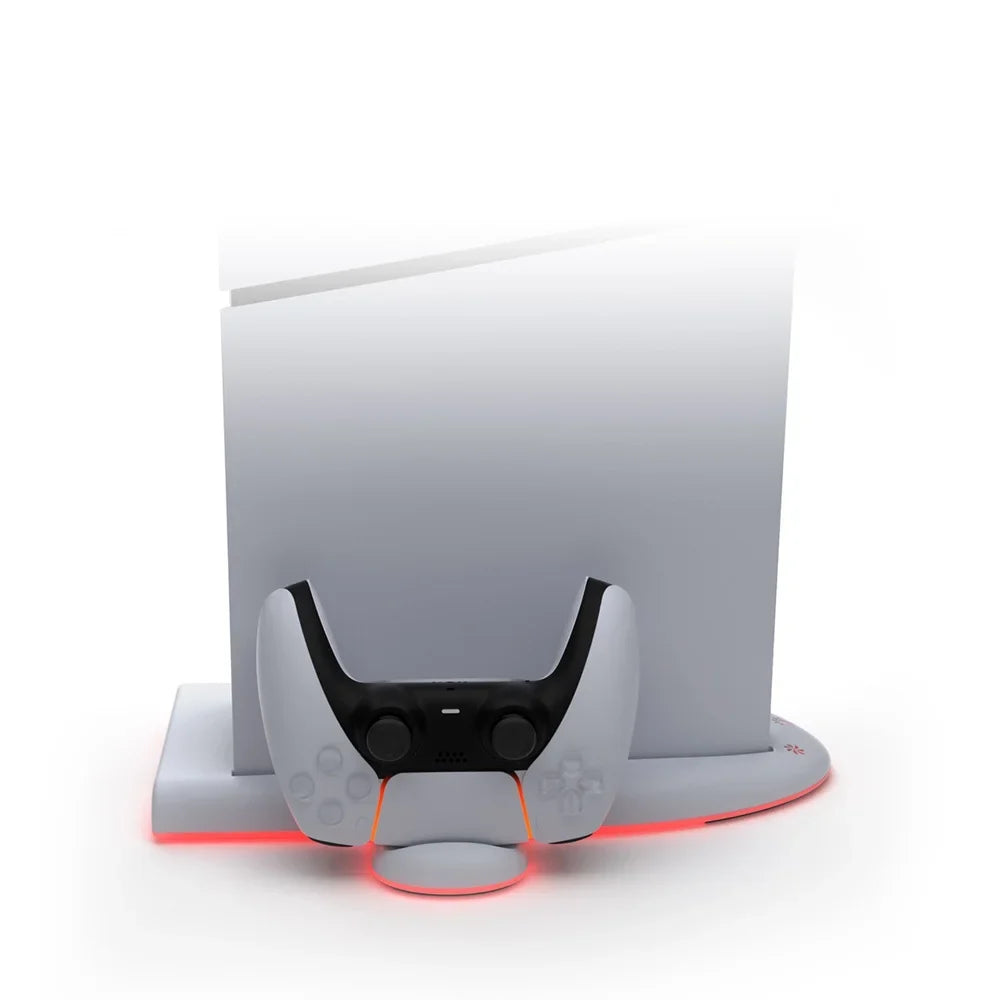 Cooling Console Controller PS5 Station For Cooling Base For Accessories PS5 Slim, Charging RGB with Fast Controller Stand Charger Dual Light