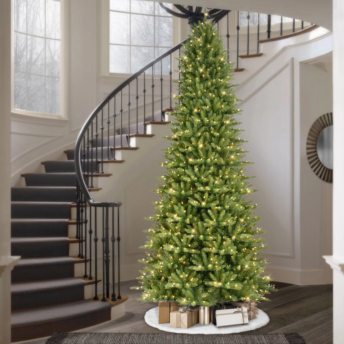 ft. Fir 800 Tree Christmas 9 Slim Artificial Pre-lit Lights Fraser UL Clear listed
