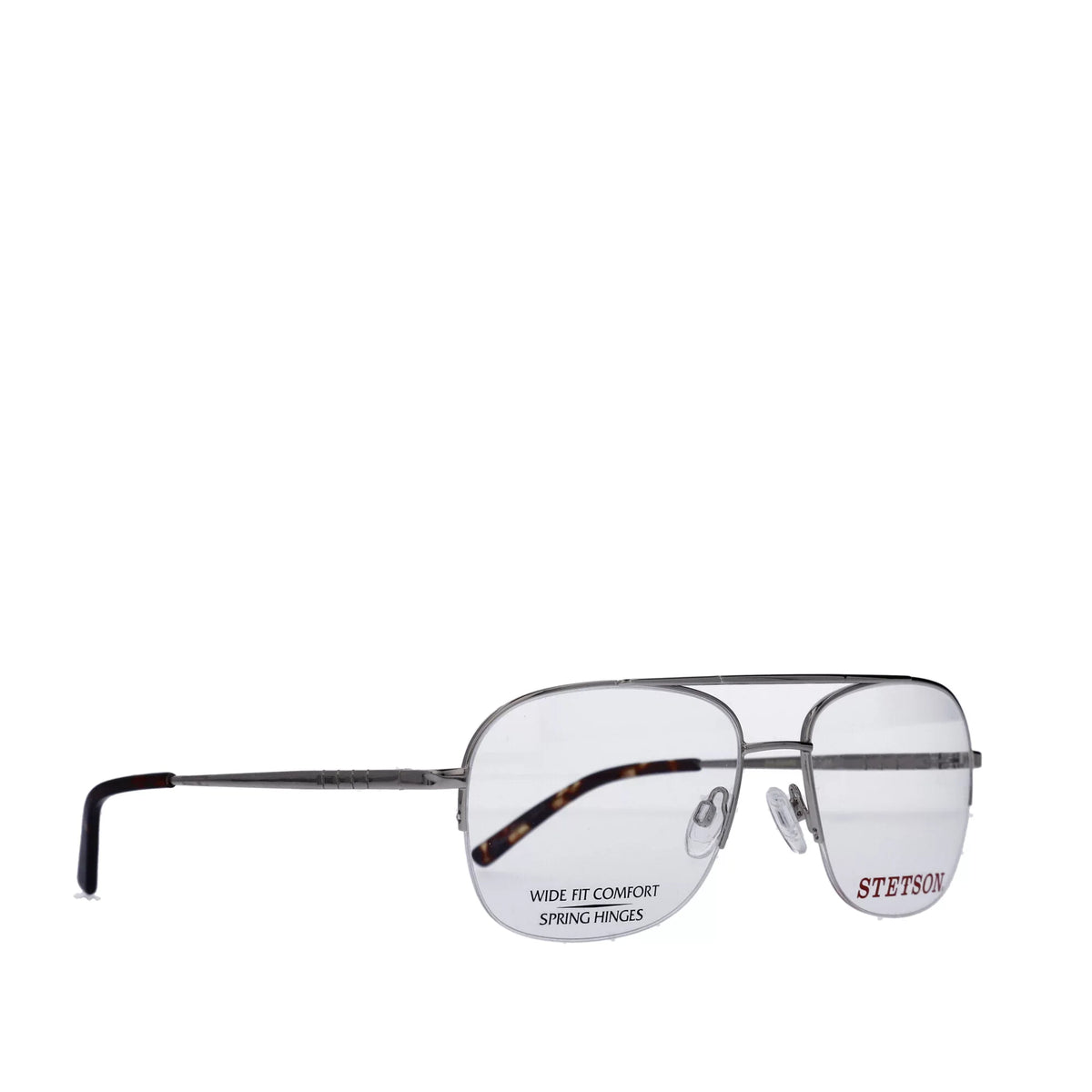 Eyeglasses, Case ST 59-18-150, XL31, Square Gold, with Stetson Men's