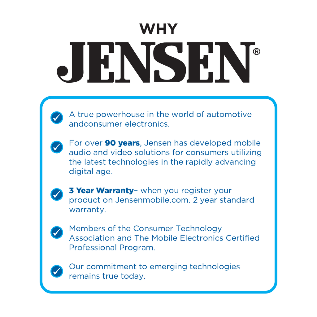 Double Certified Wireless, Android New Radio, Apple Stereo 7-inch Auto, CarPlay Car J3CA7W Wired DIN or Jensen