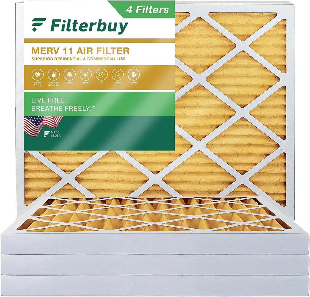 Furnace 18x24x2 Air (4-Pack) Filterbuy Filters MERV 11 Pleated HVAC AC
