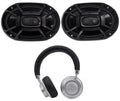 DB692 Audio Car 6X9" Marine/ATV/Motorcycle/Boat Speakers+Headphones 2) Polk 450w