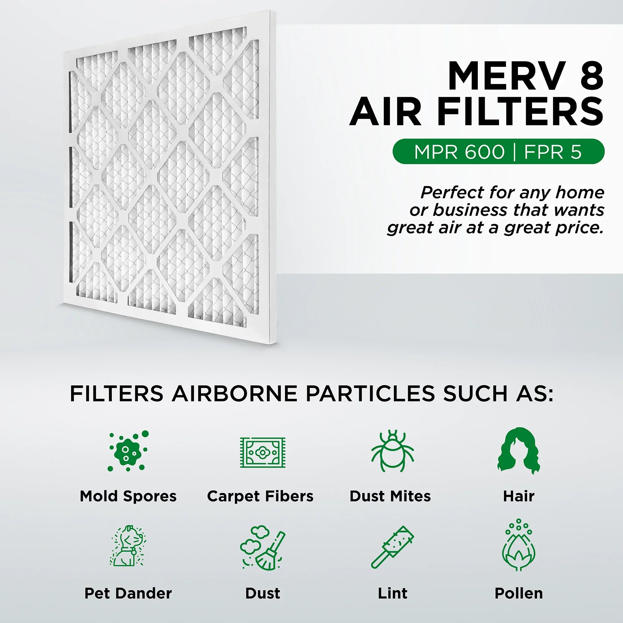 8 Actual 19-1/2 Filters. 6. Pamlico x 3-3/4 x of Air Pleated AC 20x20x4 Furnace MERV Size: Air Case 19-1/2