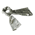Leopard Animal Blancho Print Elegant Silk Soft Ivory Exquisitely Scarf/Wrap/Shawl(Large)