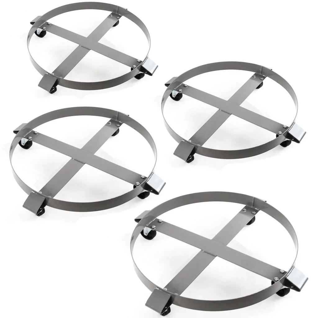 Swivel Auto Non Heavy Frame Truck Red 4 Duty - Pound Dollies Hound Gallon Tipping Dolly Hand Drum Casters Capacity Wheel 1000 55 Steel