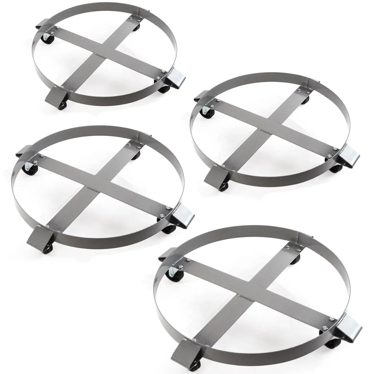 Swivel Auto Non Heavy Frame Truck Red 4 Duty - Pound Dollies Hound Gallon Tipping Dolly Hand Drum Casters Capacity Wheel 1000 55 Steel