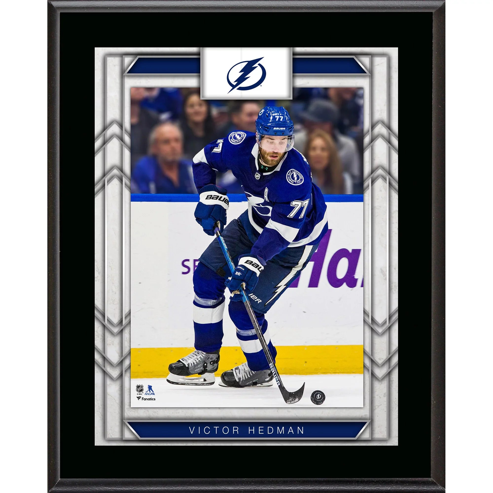 10.5" Lightning Plaque Tampa x Sublimated Bay Victor Hedman 13" Player