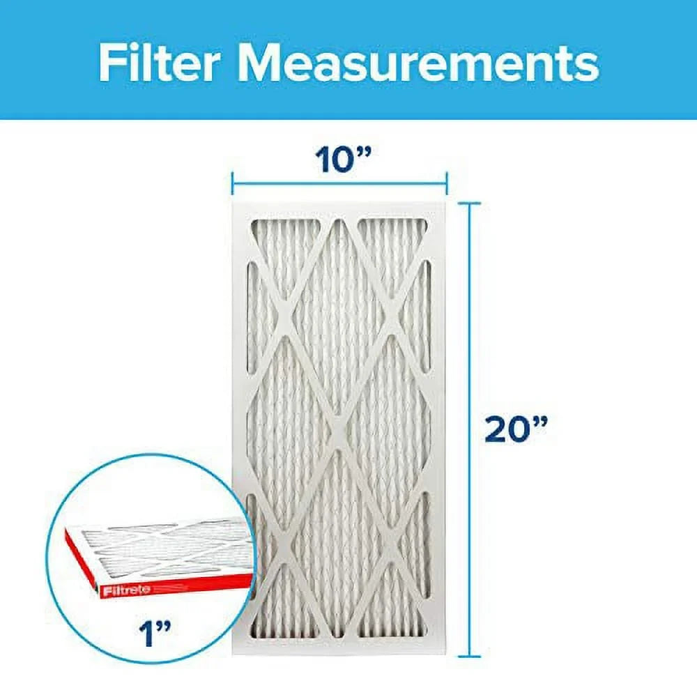 dimensions Defense, 9.81 AC Filter, Air 19.81 x MPR x 10x20x1, (exact Allergen 6-Pack Filtrete 0.81) Micro Furnace 1000,