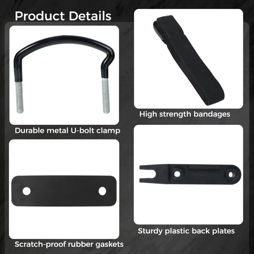 4 Mounting Box Rack Car Bolts, Kit, 8 Rooftop Clamps, Universal Width Cargo Van Fitting PCS 85mm Metal Internal Carrier U-Bolt with Clips Roof Nuts U-Bracket Lock