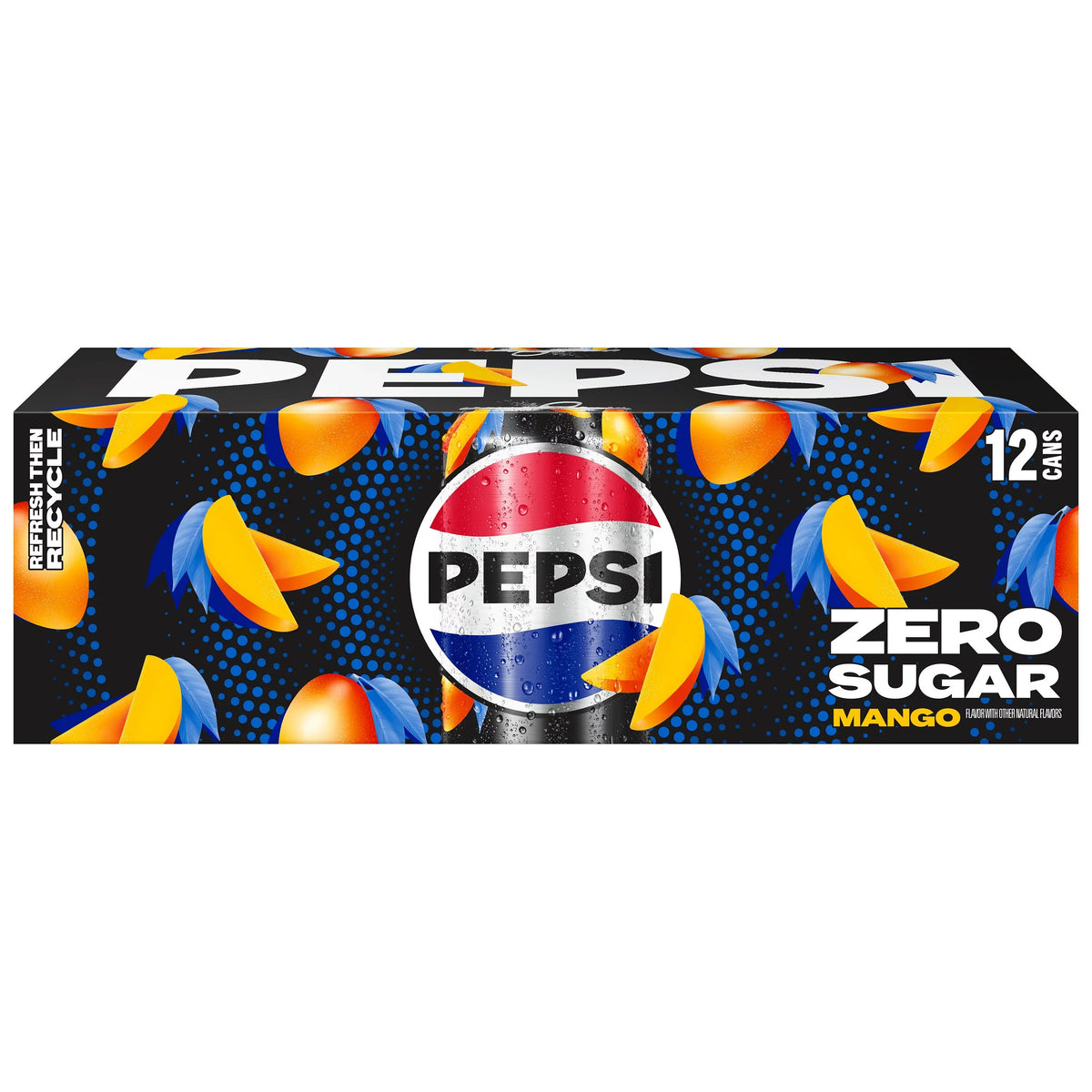 Mango Soda Zero oz, 12 fl Cans 12 Cola Sugar Pop, Pack Pepsi