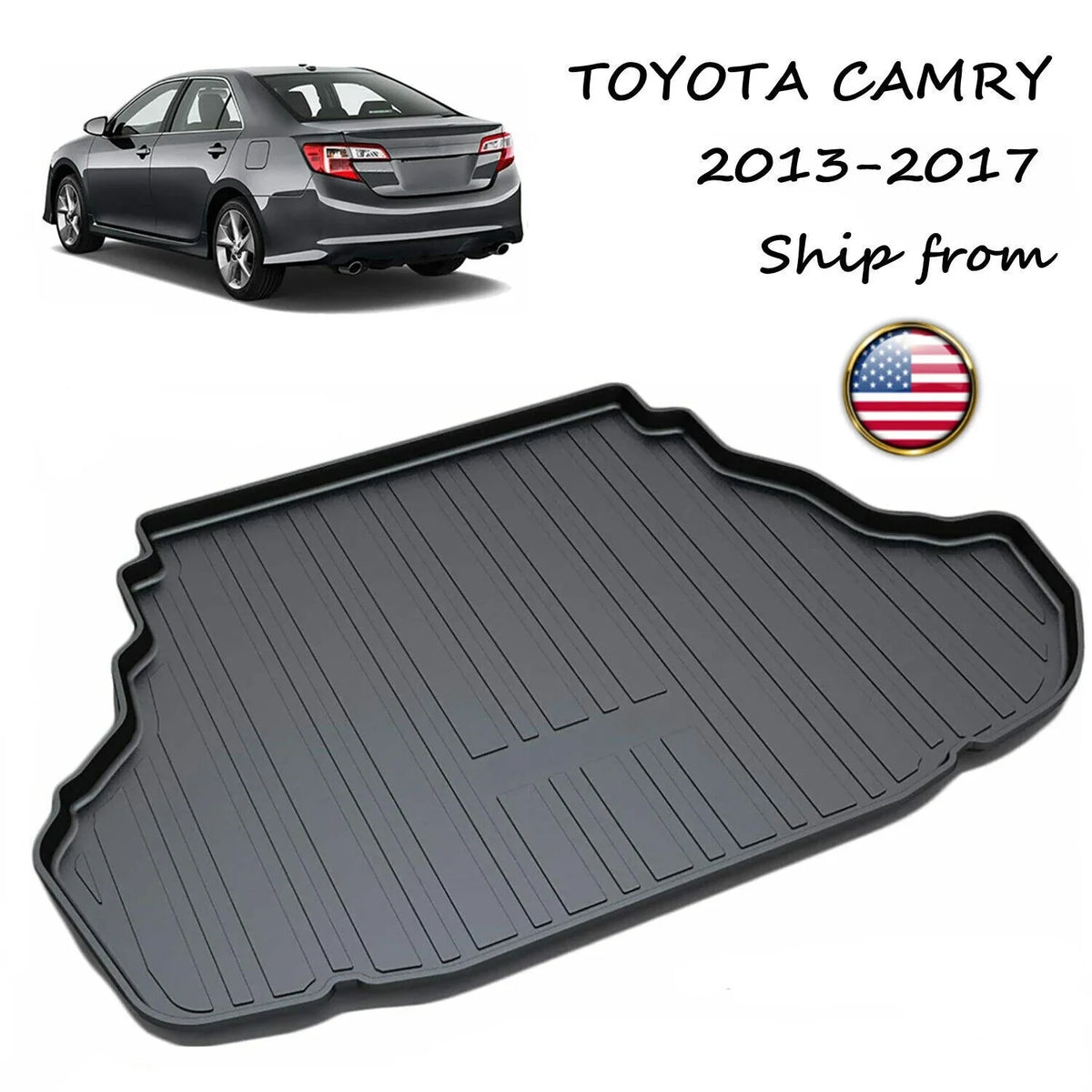 2013-2017 Carpets Cargo Toyota Trunk for Clean Easy Mats TPO Camry Liner to