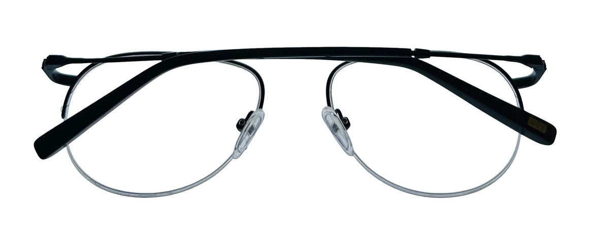 Jones Black Frame. York J359. Aviator Metal 53mm Eyewear Mens Matte New Rimless