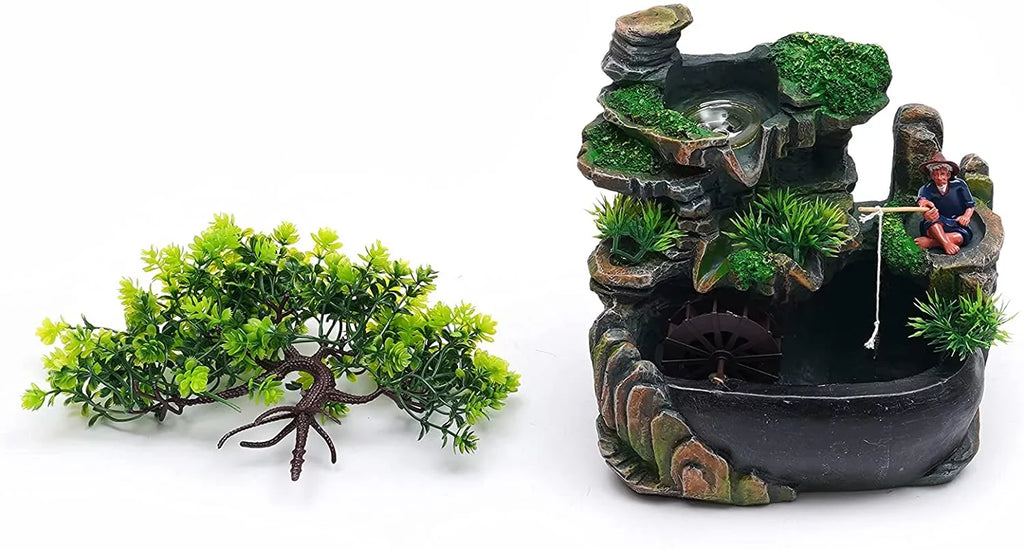 Rockery Zen Decor Miumaeov Fountain Desktop Fengshui Ornament Waterfall