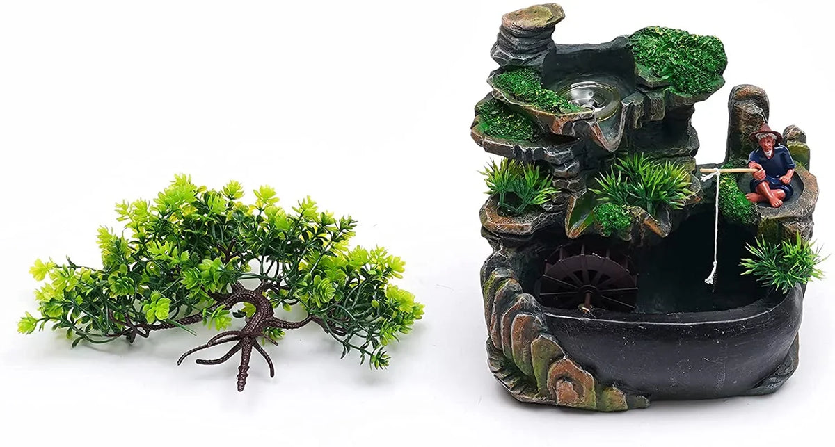 Rockery Zen Decor Miumaeov Fountain Desktop Fengshui Ornament Waterfall