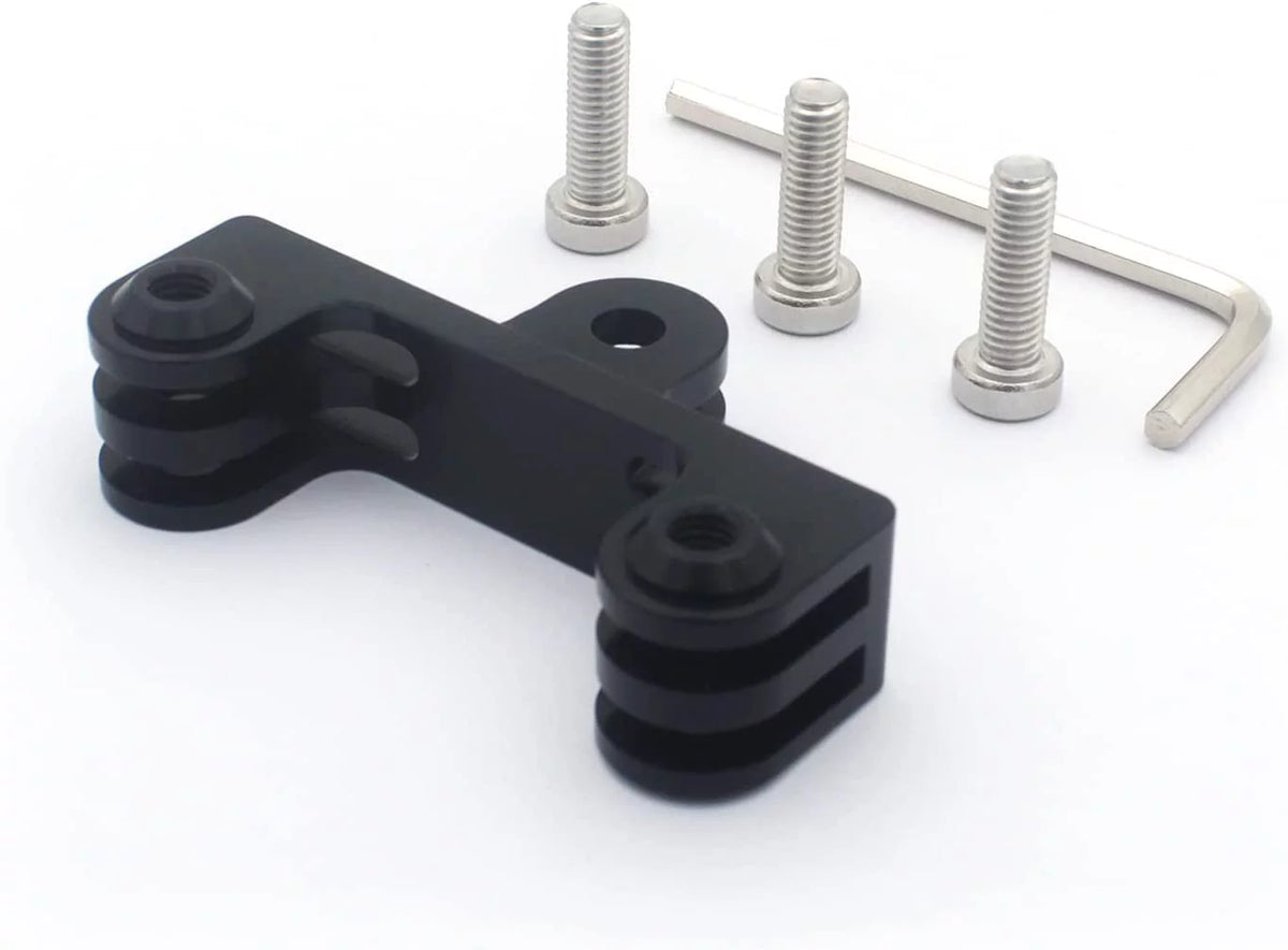 for Osmo Adapter Dual Twin 10/9/8/7/(2018)/6/5/4 Mount Black,Hero GoPro Hero Aluminum Action,AKASO/Campark/YI 3+,DJI