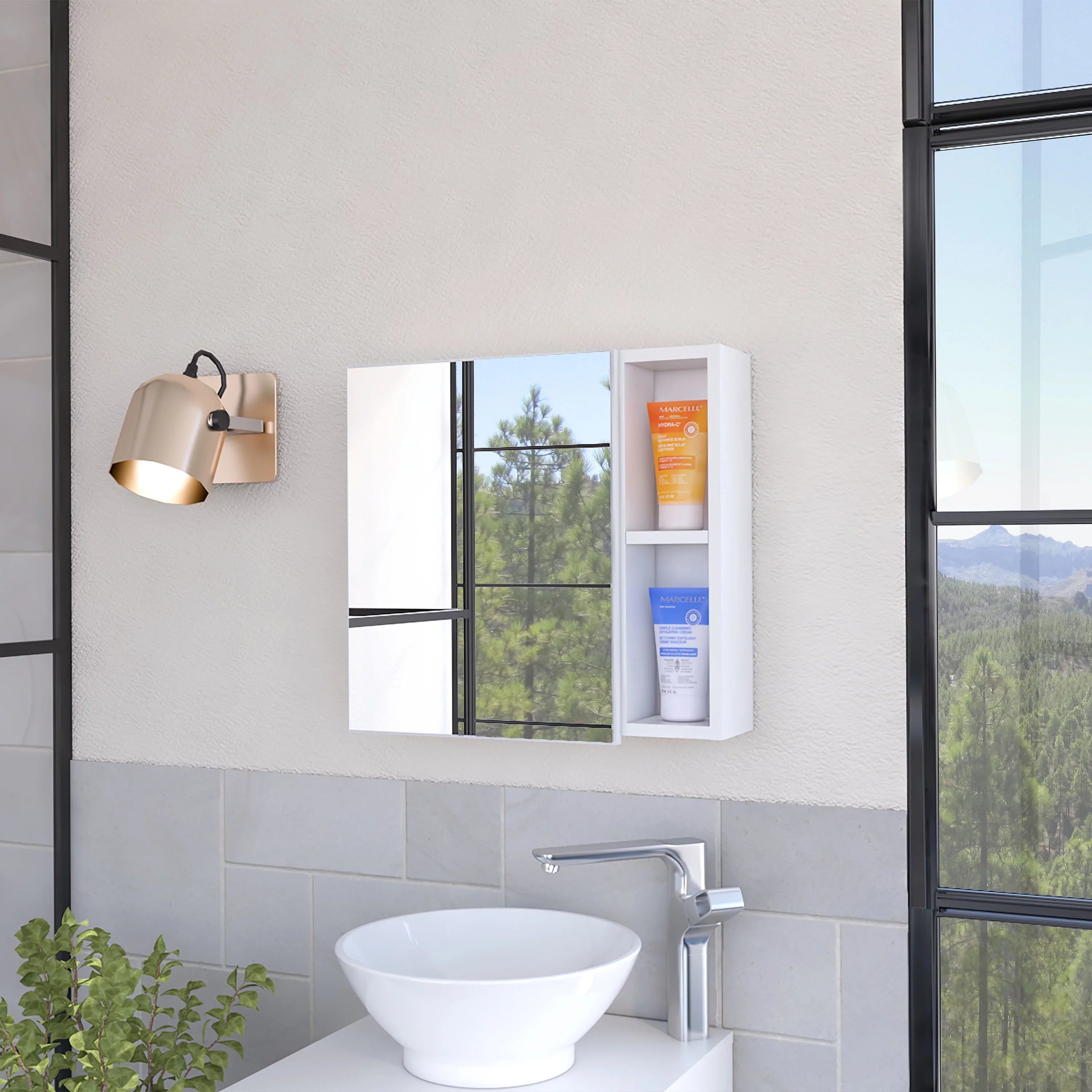 Cabinet | Upgrade Elegant 2-Shelf 24.25 Medicine Style -