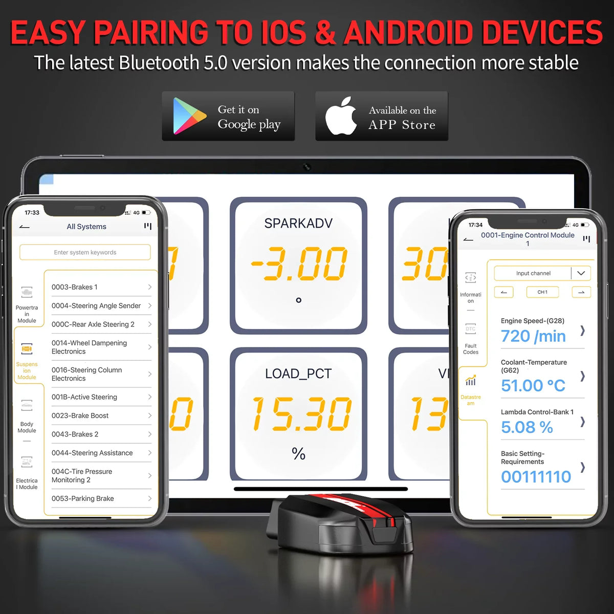 Skoda EPB Scanner Reset Throttle BD500 Code Tool Fits Learning Oil VAG Systems Audi Diagnostic Automotive Bluetooth Wireless Vehicles Check VW Reset Car All Ancel for Scanner Reader Seat Scan OBD2