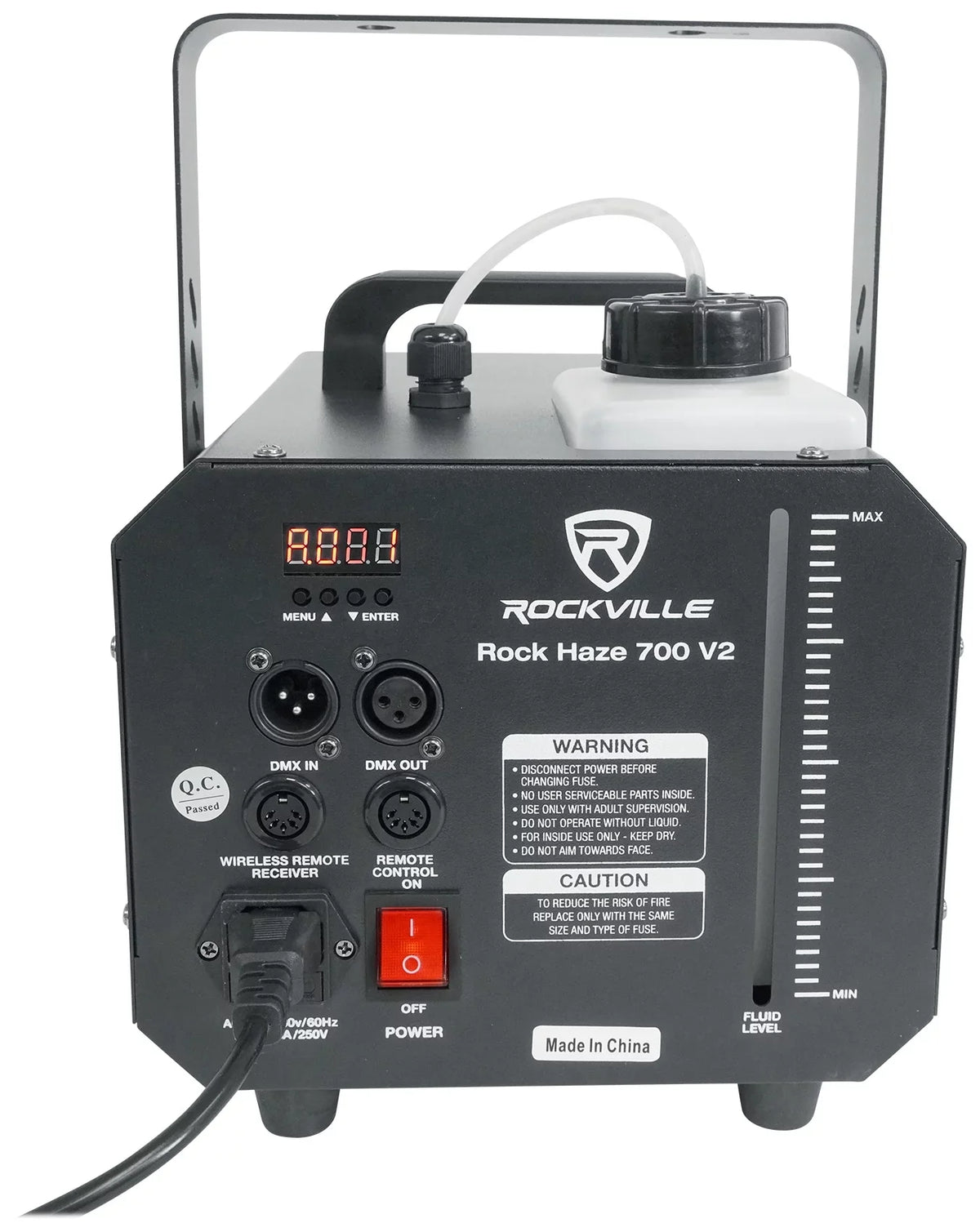 ROCKHAZE Water Rockville Remotes and (2) Based DJ/Club Haze 700 DMX CFM Hazer Machine