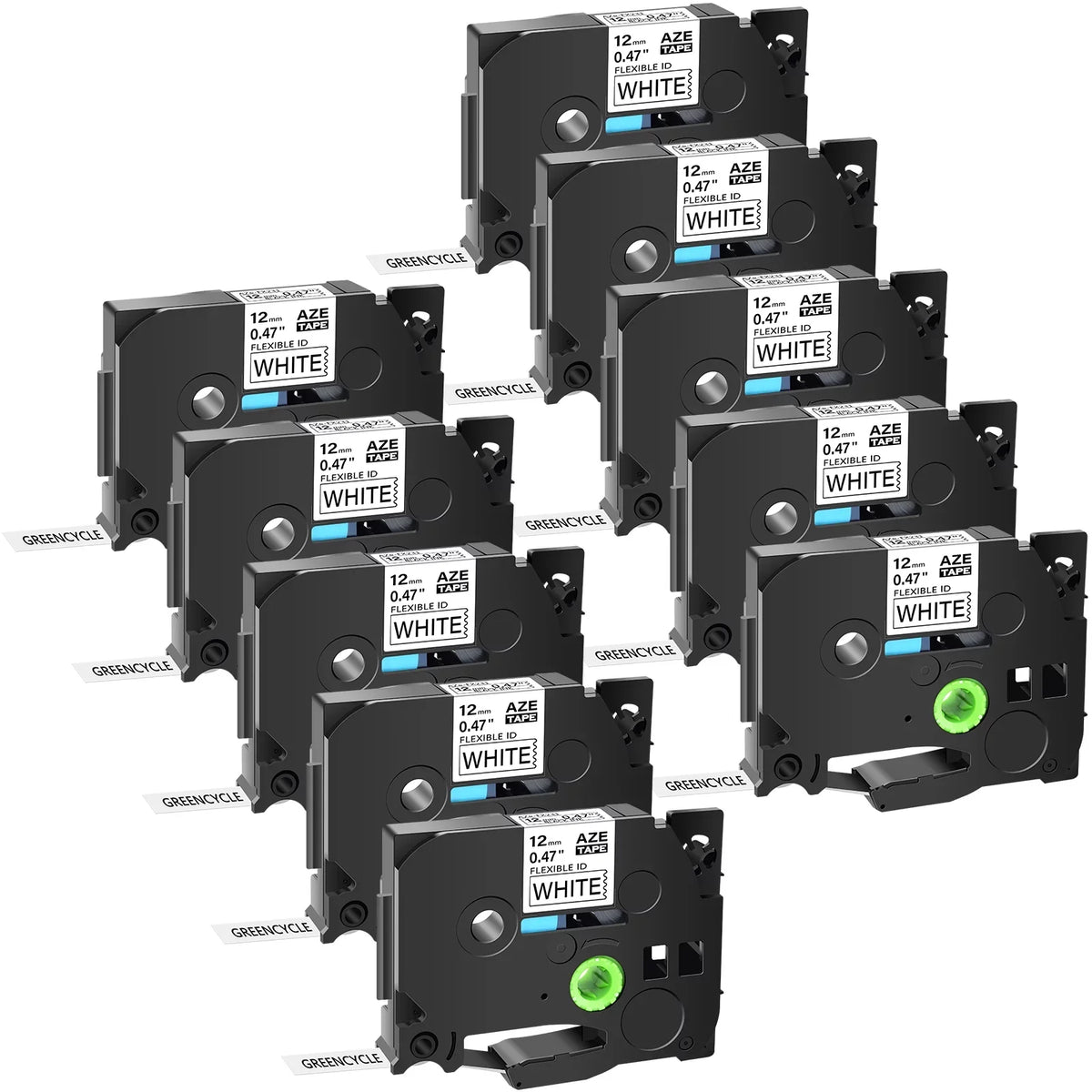 TZ-231 TZe-231 for 8m Wire use White H110 TZe-FX231 10PK Maker TZ PT-D210 H100 Compatible ID Flexible TZ-FX231 TZe D600 Cable GREENCYCLE Tape P-touch Label D400 Black 12mm Label on in Brother