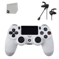 PlayStation - BOLT Like Bundle AXTION with Earbuds With DualShock Blue Wireless New - Controller 4 White