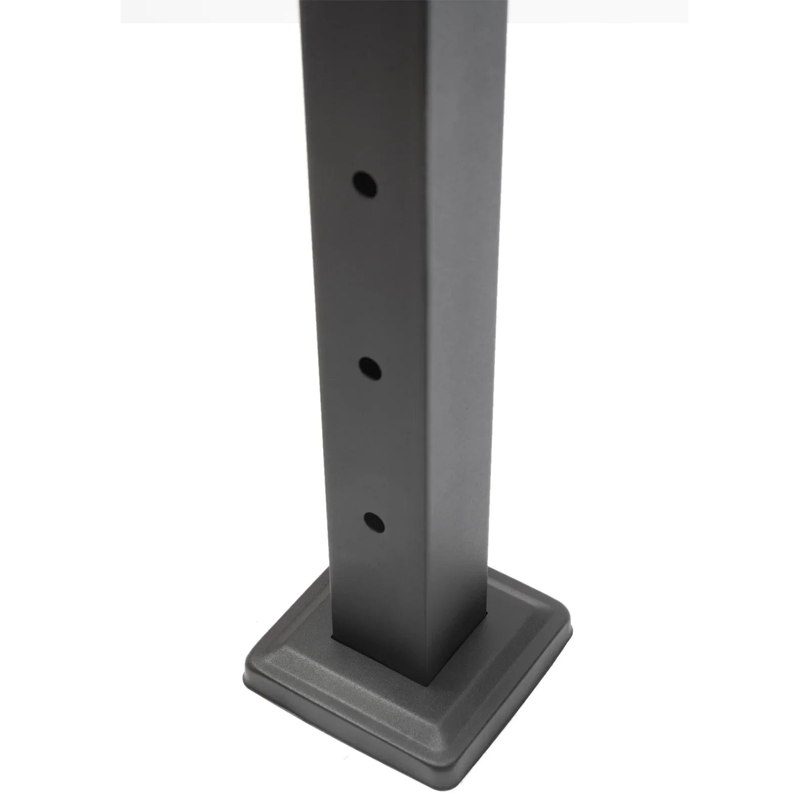 Wood Steel Two Railing Post Stainless Level Fence Post Cable System Railing Sides for Square Deck Concrete Pre-Drilled Cable 36''x2''x2'' Level