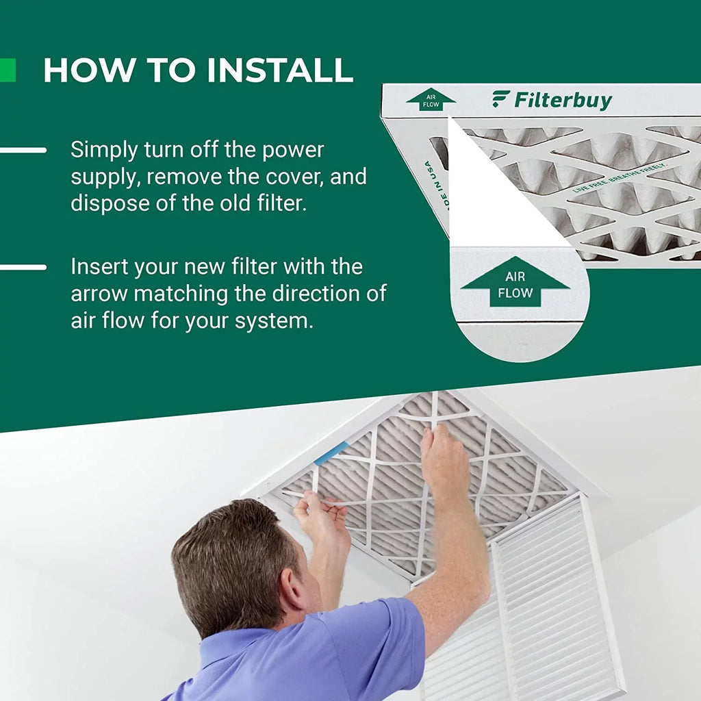 13 Filters 10x16x2 HVAC MERV Pleated Furnace (4-Pack) Filterbuy AC Air