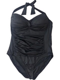 Suit Top White Piece Halter Claiborne Womens Liz Swimming One Black