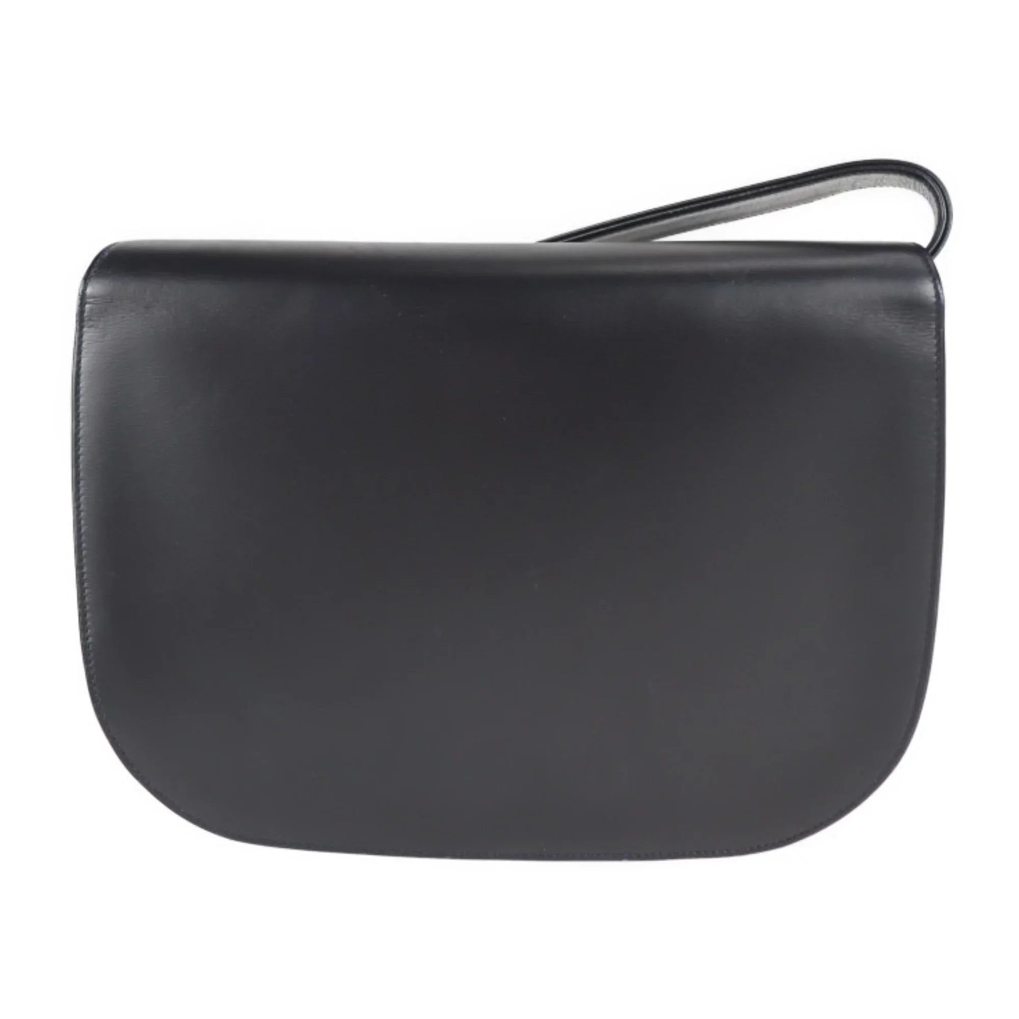 CARTIER 2WAY sapphire Cartier calf Pre-Owned bag shoulder dark clutch (Good) line leather navy