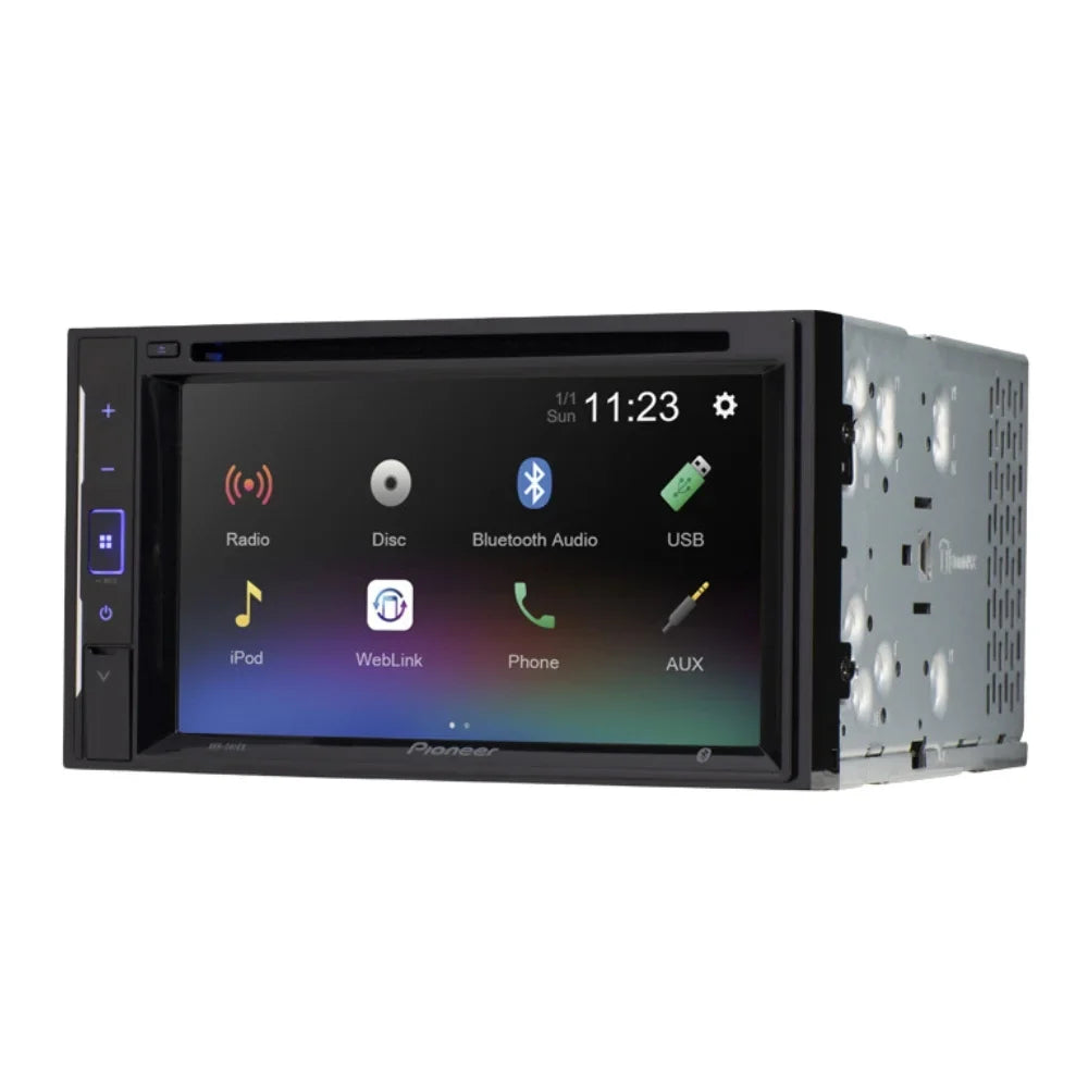 Trailblazer Double AM/FM Pioneer Receiver Kit/in-Dash AVH-241EX W/ Digital Car 2002-2009 with for Stereo KIT4860 Bluetooth/Backup Media Camera/Installation DVD/CD 6.2" Bundle Touchscreen DIN Chevy