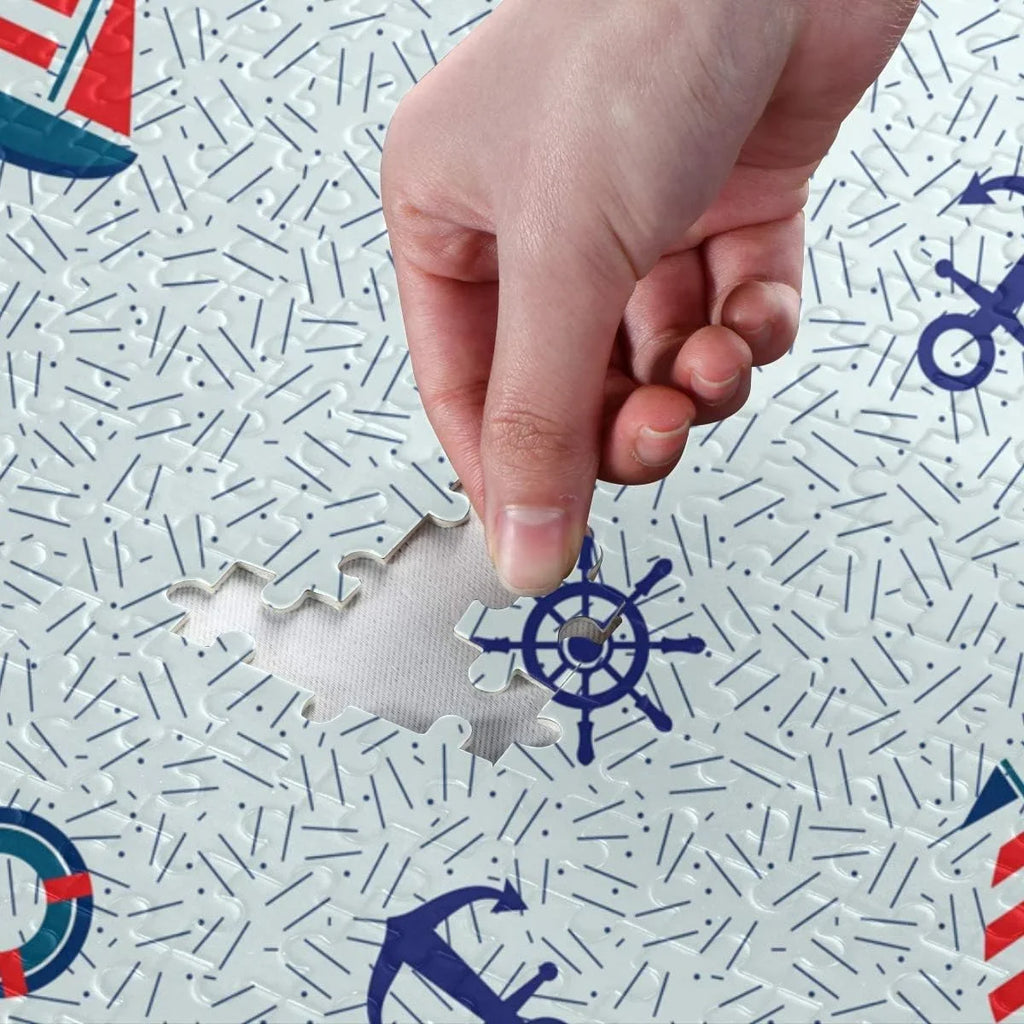Theme Anchor Sea Lifebuoy Pieces Nautical Gift for Sailboat Marine and Kids Adults Wheel DIY Puzzles Wellsay Steering Jigsaw 1000 Decoration Puzzle