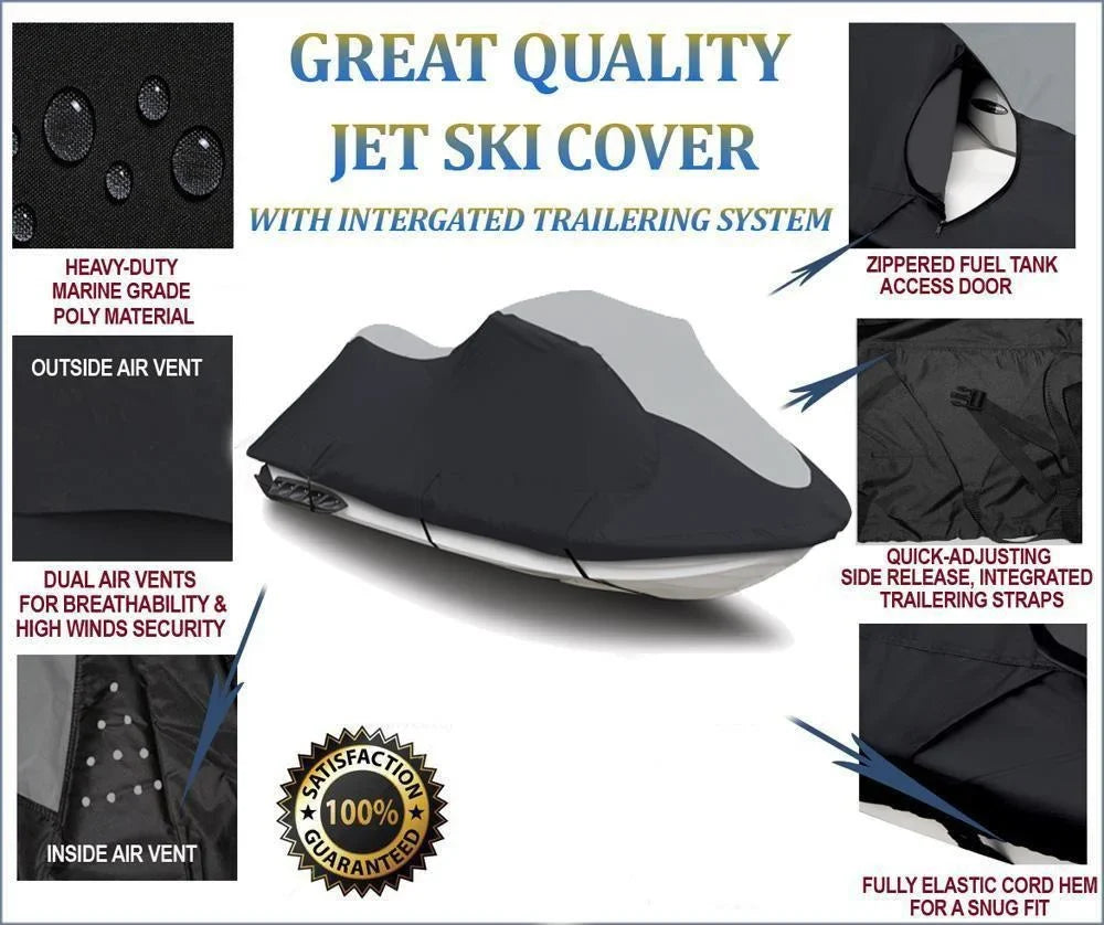 1998-2005 PWC 2 for SKI 600D 150 HEAVY-DUTY JET SUPER Cover Seater Kawasaki JH1200 Compatible Ultra /