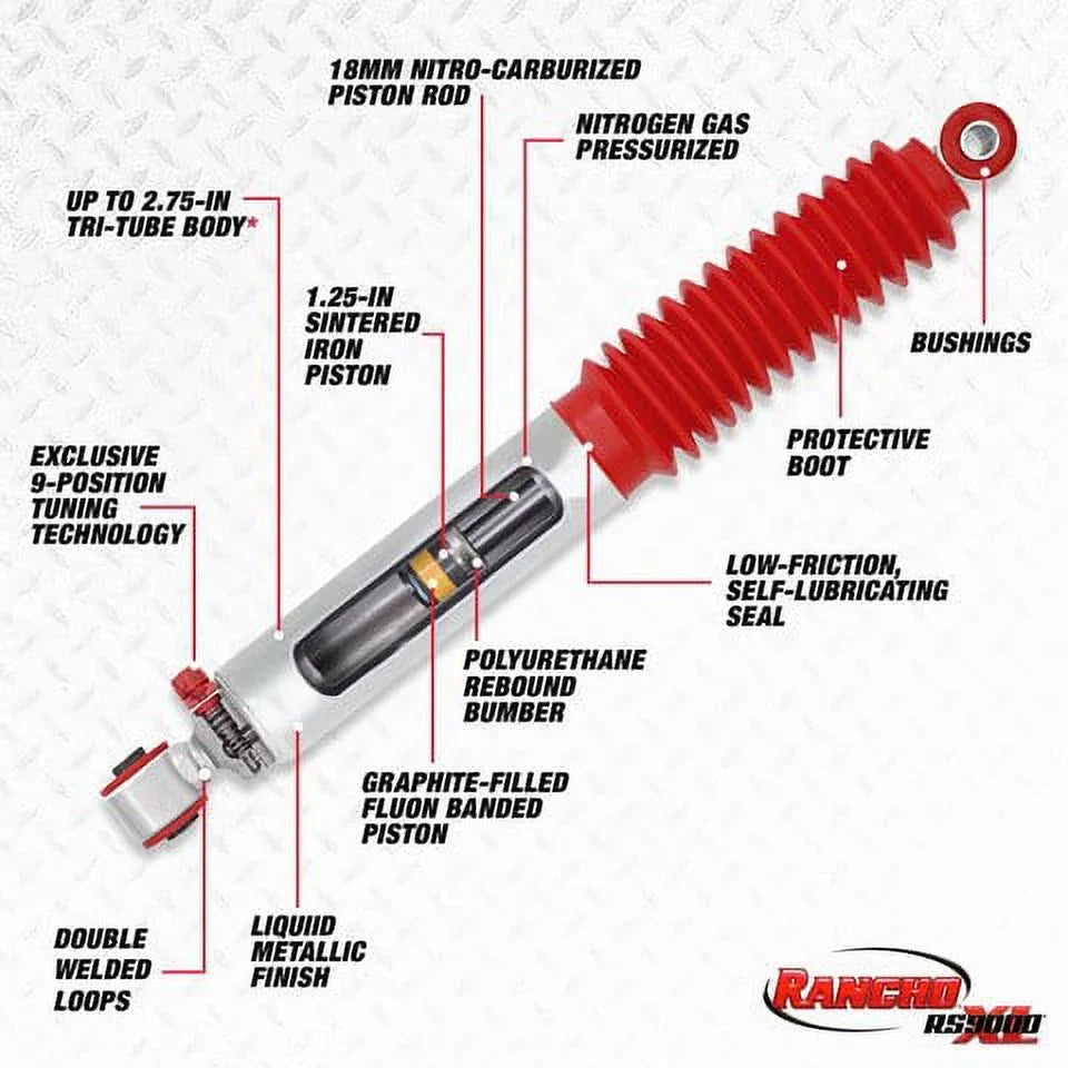 S 1995-2000 RS999124 select: 1982-2004 TRUCK S10 Fits RS9000XL TAHOE, Rancho Absorber CHEVROLET CHEVROLET Shock