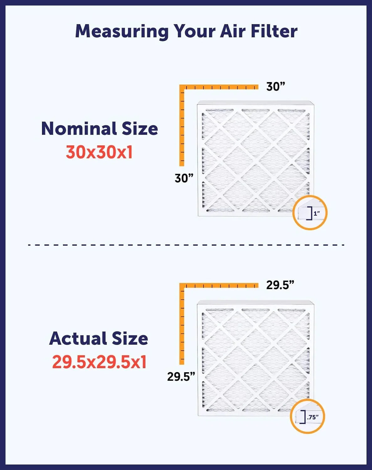 | 8 Actual | Filter Filter 9.5 Filters Furnace | x 4-PACK Pleated .75" 28.5 A/C MADE x USA MERV | IN Air HVAC 9.5x28.5x1a Size: King