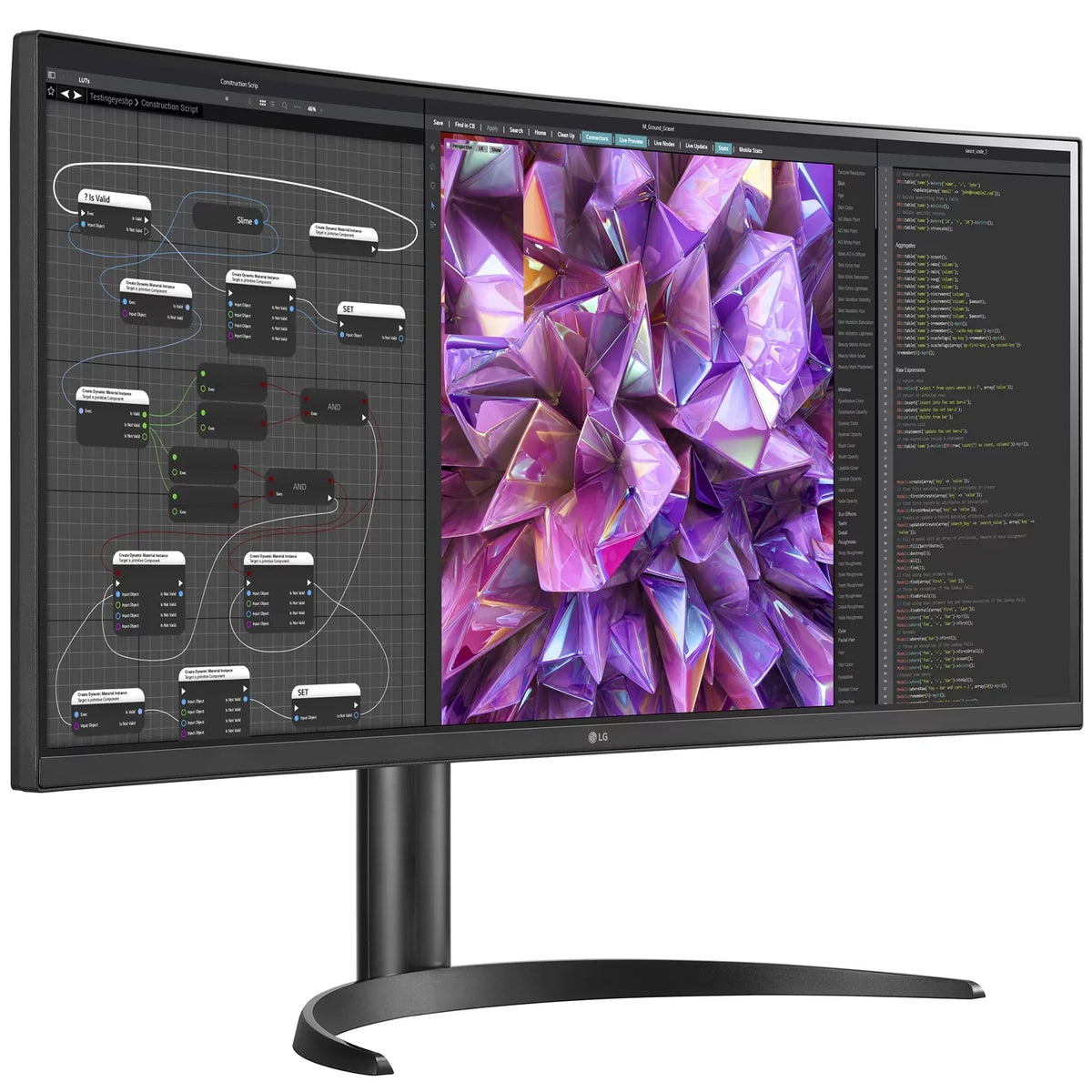 HDR IPS Curved KVM QHD LG Monitor 10 UltraWide Built-in 34WQ75C-B 34"
