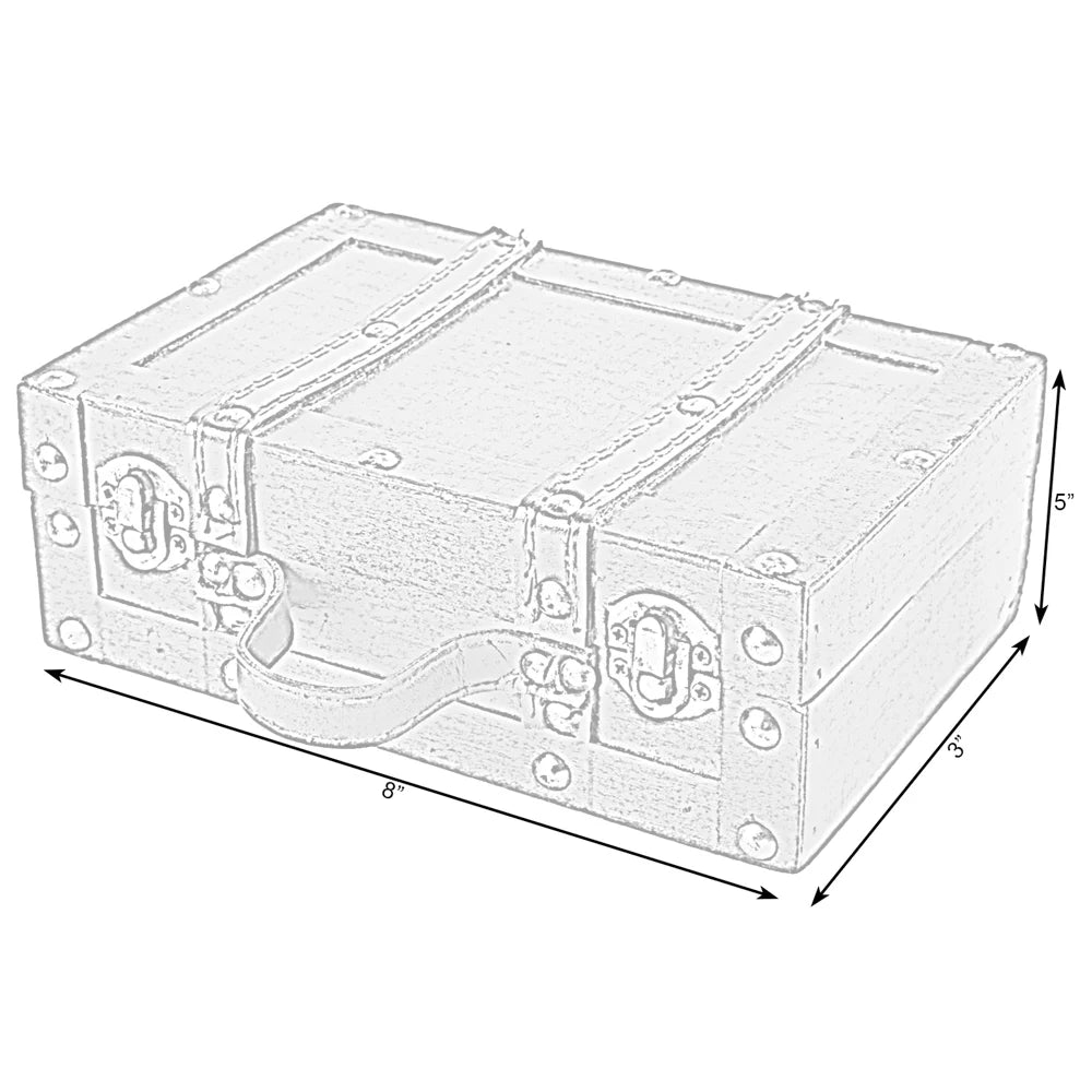 Suitcase Old-fashioned with Straps Small
