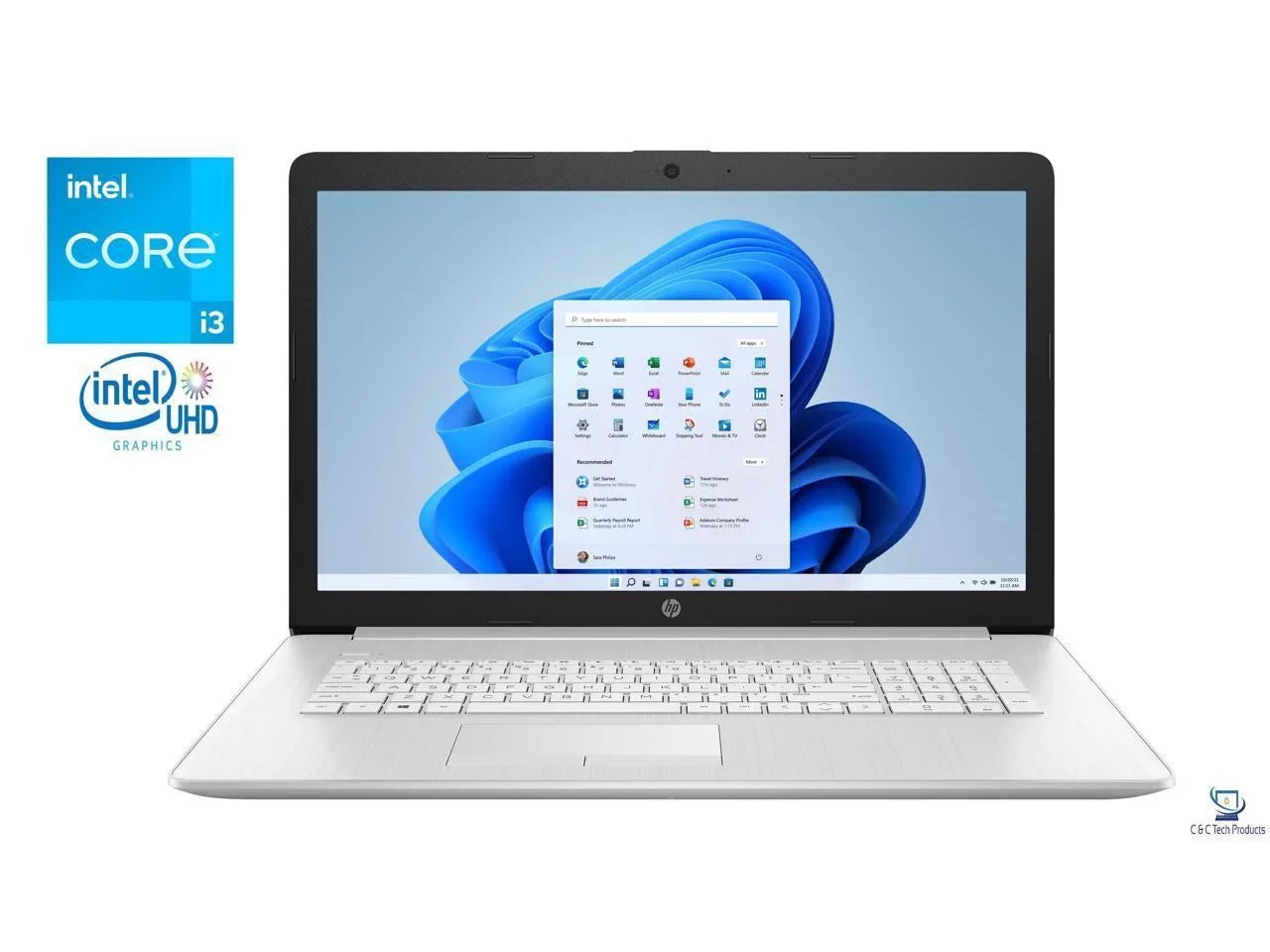 UHD x Graphics,Wifi-AC, DDR4 Intel 900 1600 Processor,16GB 17.3" SSD,Intel Notebook,11th Bluetooth,USB,HDMI,Windows HD+ Core RAM,256GB Gen HP i3-1115G4 11 Pro