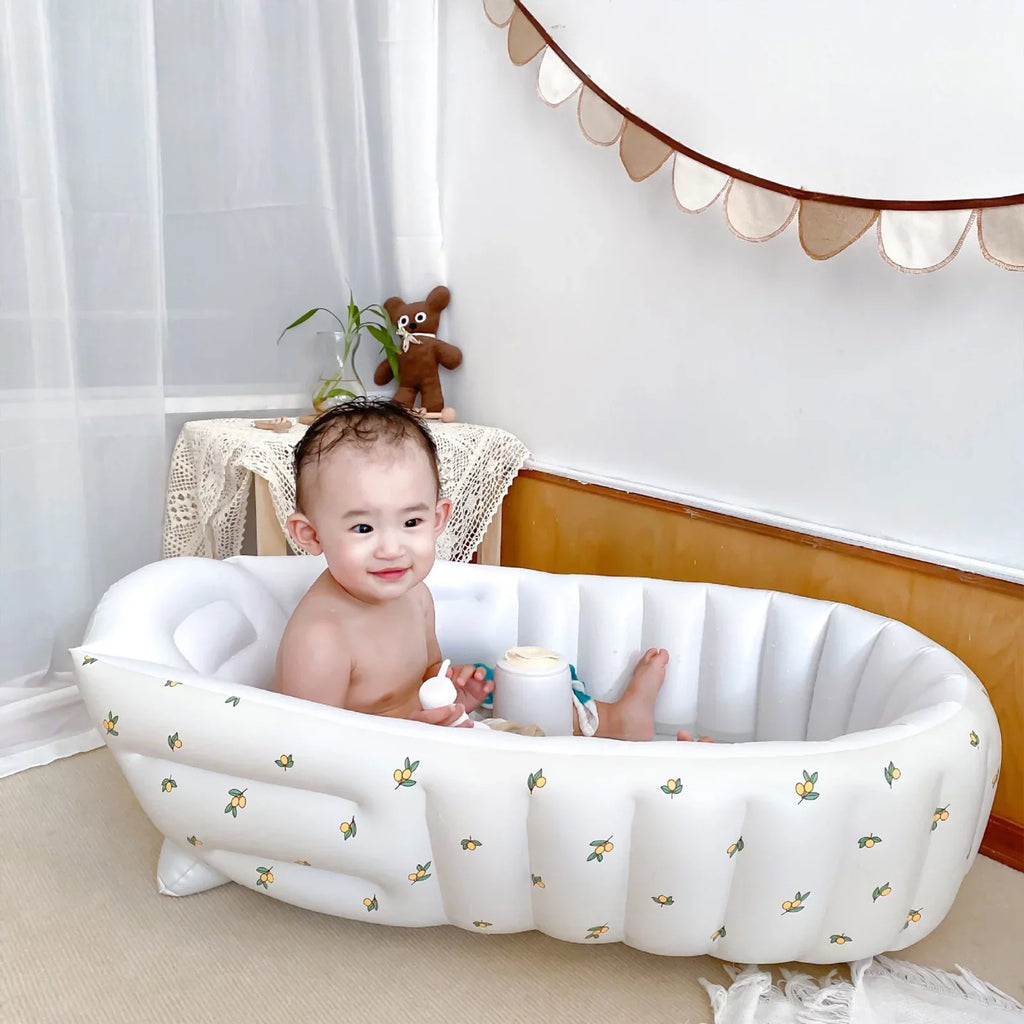 Inflatable Bathroom Pool Bath Baby Tub Swimming Foldable Portable Bath Newborn Baby