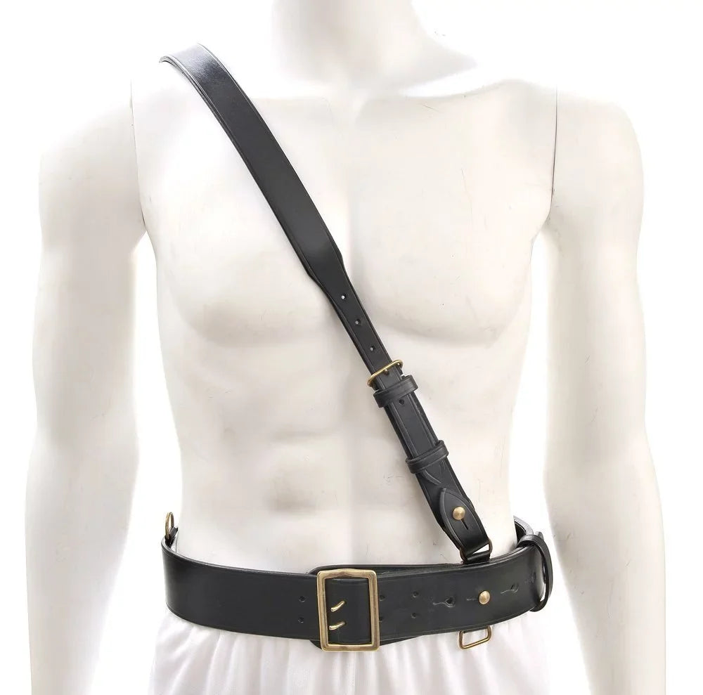 45" Black fit Browne with Sam Belt Leather 42"- Shoulder will Strap WW1