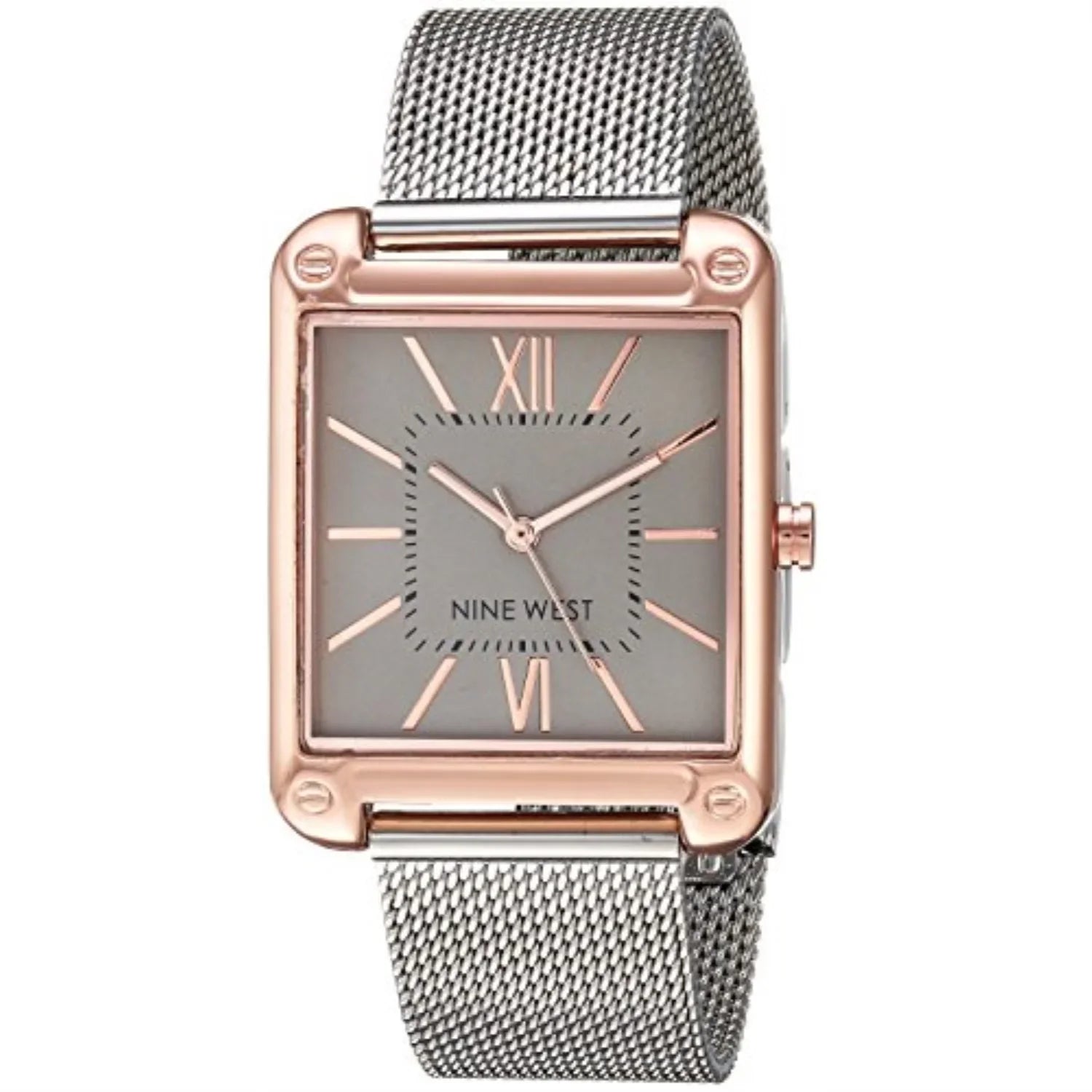 and silver-tone bracelet west mesh watch women's gold-tone rose nine