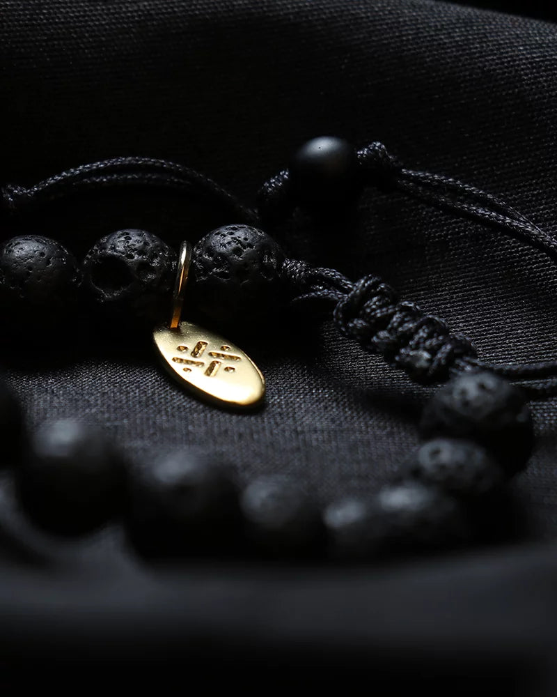 for Crown Fabrizio Rock Matte and Onyx, & Bracelet Volcanic Adjustable Cagliari in Design Men Women Charm, By Silver