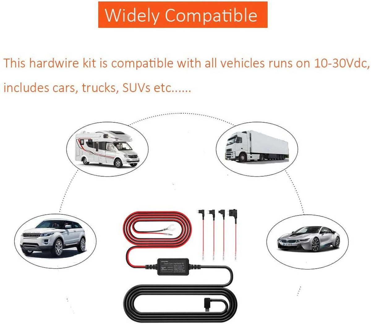 Fuse Holders Circuit Add USB with Camera, ATO, for Hardwire ACS, Type-C Mini, Connector, ro2 Dash Kit A