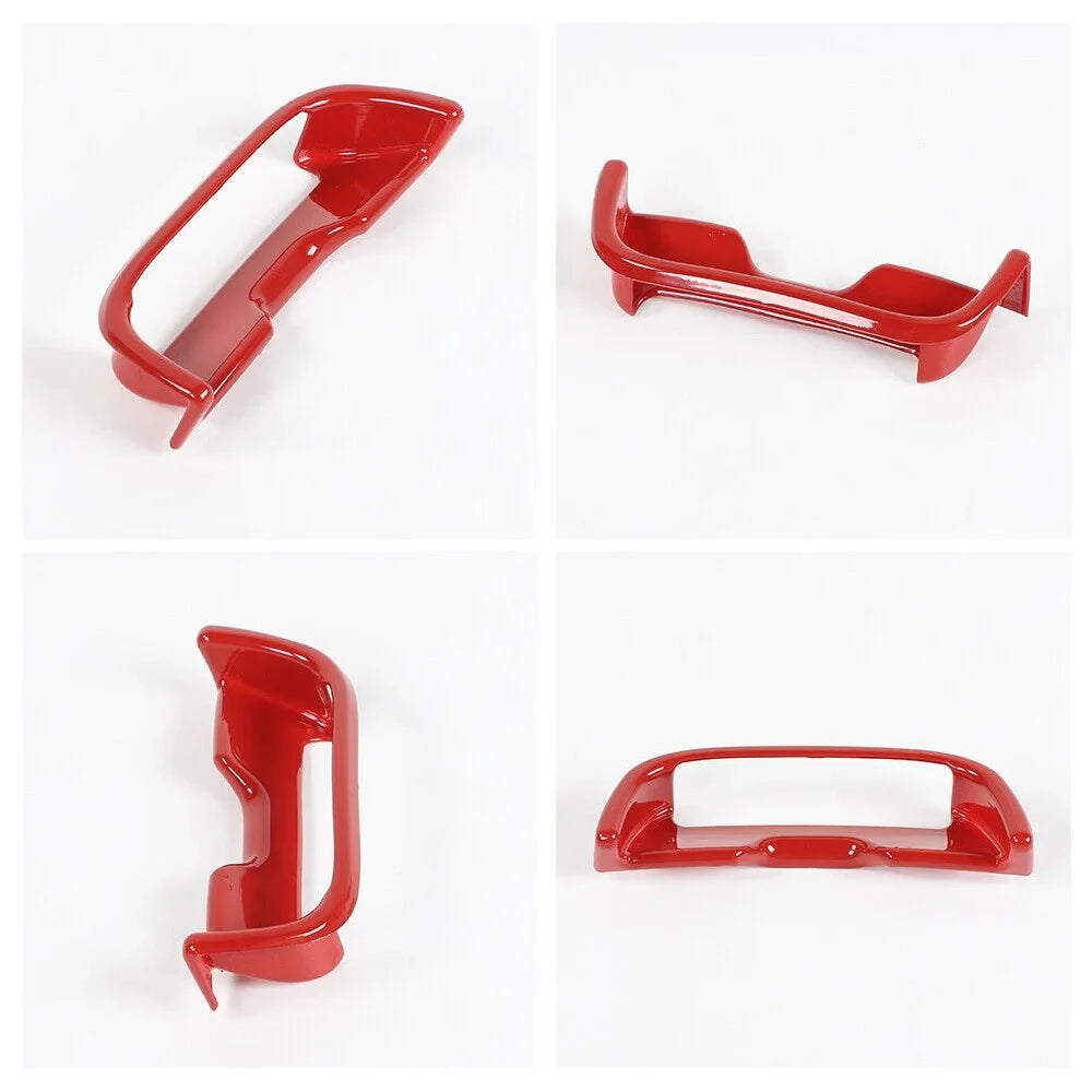 , Red Trim Armrest ABS Teledu Center m Console 2pcs Button