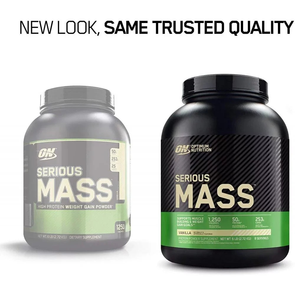 Vanilla, Optimum Weight Powder, Gainer Mass, Serious Nutrition, 6.lb Protein
