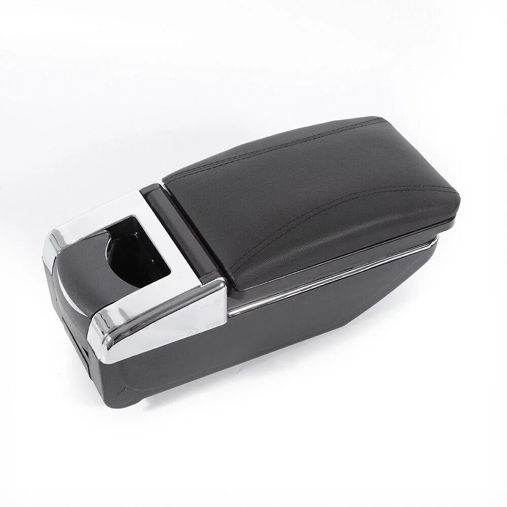 Car for Tiida Box Versa OUKANING Armrest Center Leather Latio 2007-2011 Console Box Storage Black Center Console Rotatable Nissan