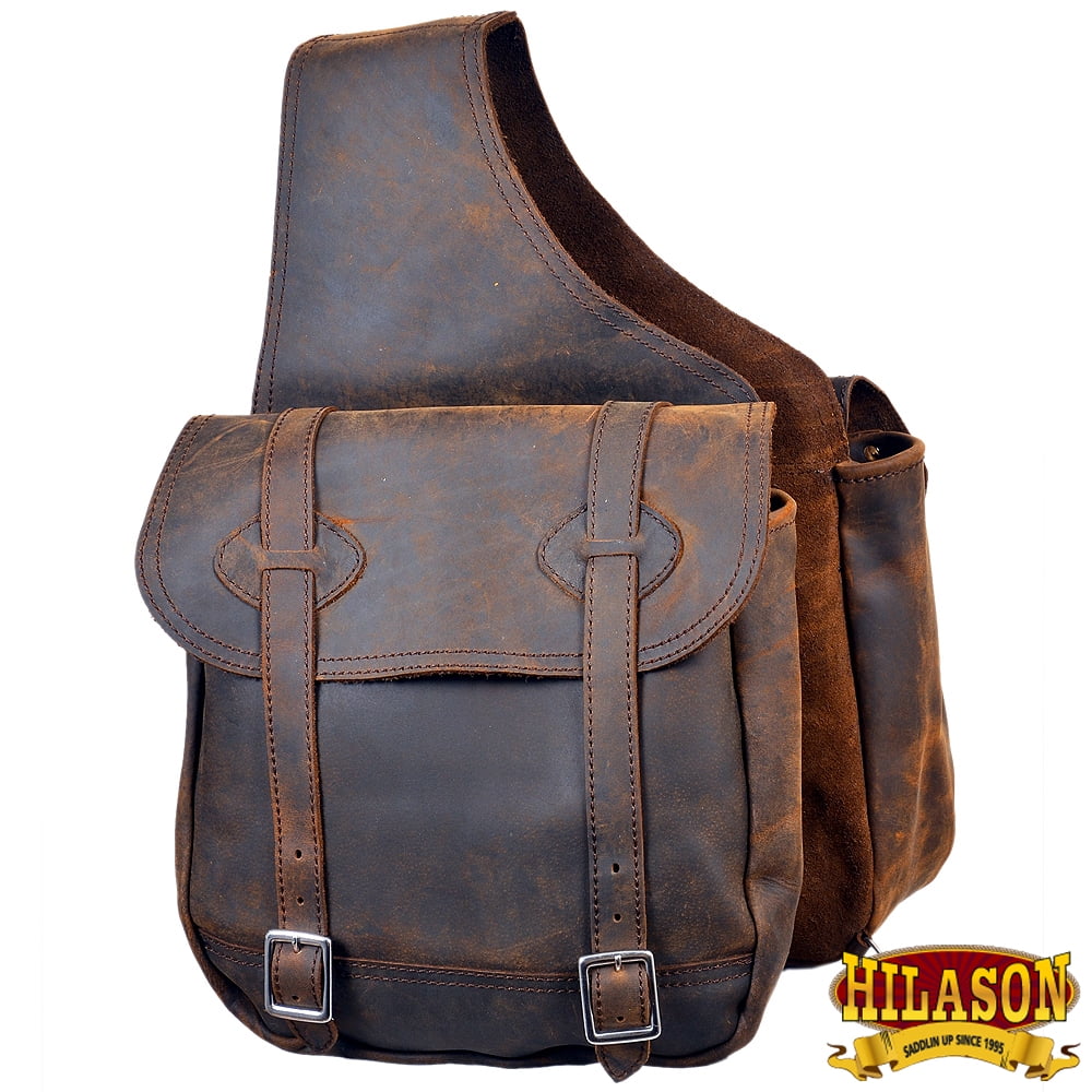 Saddle Leather Hilason For Trail Horse Bag??Leather 98HS Chap
