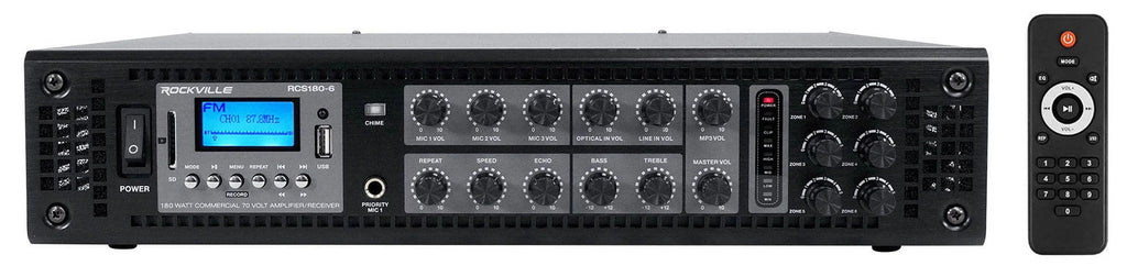 Outdoor + Landscape 88M 70v Speakers JBL 8" (3) Commercial Amplifier CONTROL