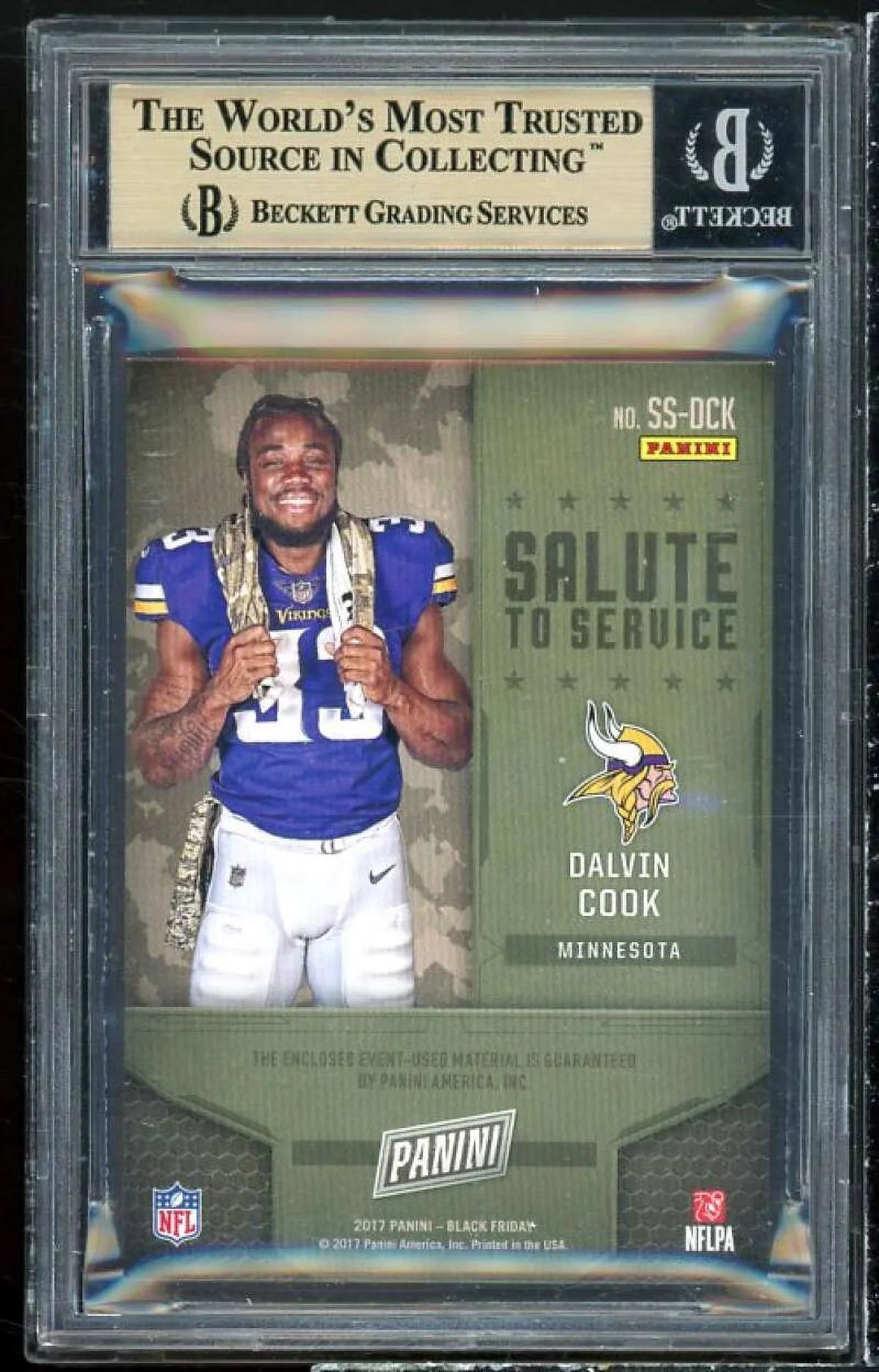 BGS 9.5 To Dalvin #DCK 5/10) 2017 Cook Salute Service (Ser BF Mem Rookie Panini