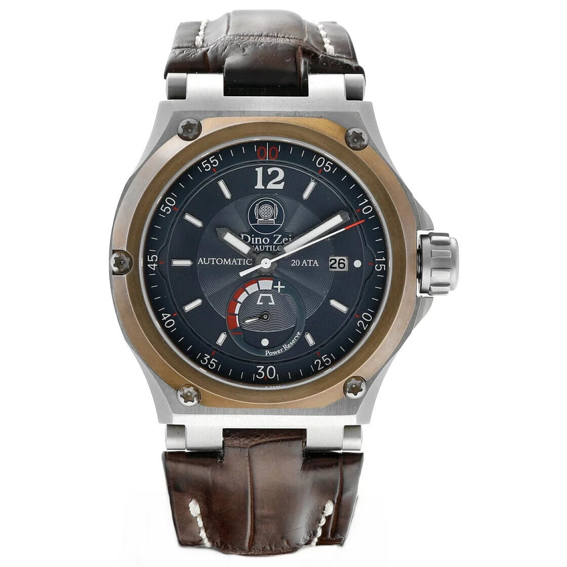 Automatic 11007 Zei Nautilo Dino Leather Steel Limited Men's Edition Watch